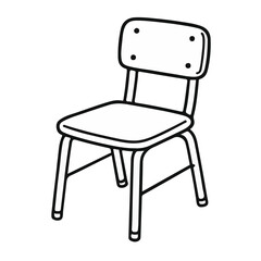 Cute School Supplies Clipart Set | Kawaii Style Line Art for Teachers