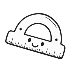 Cute School Supplies Clipart Set | Kawaii Style Line Art for Teachers