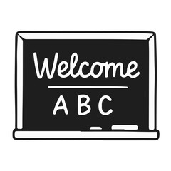 Cute School Supplies Clipart Set | Kawaii Style Line Art for Teachers