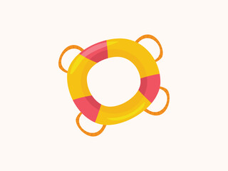 Rescue tube summer icon vector illustration