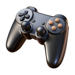 Sleek Black Gaming Controller with Ergonomic Design and Responsive Buttons