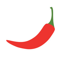 red chili pepper vector illustration on white background for kitchen textile.