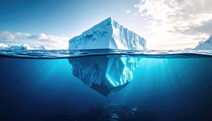 Majestic Iceberg: A Breathtaking Underwater View