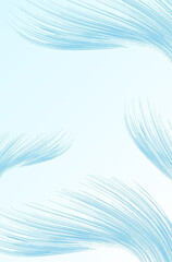Fototapeta premium Abstract Light Blue Feather Pattern Background Illustration