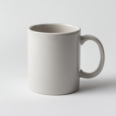 Fototapeta premium White Coffee Mug on Gray Background