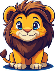 Obraz premium cute anime lionhead cartoon vector