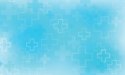 Medical background. Healthcare medical plus pattern. Blue mathematical plus symbols. 