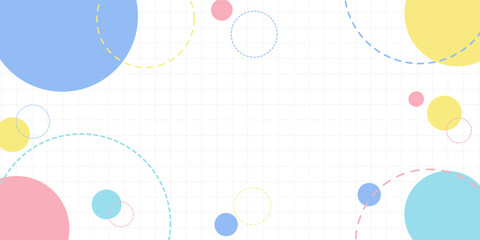 Pop Frame with Multiple Circles, Grid Background