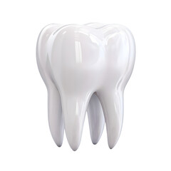 A single healthy white tooth isolated on transparent background dental hygiene oral care