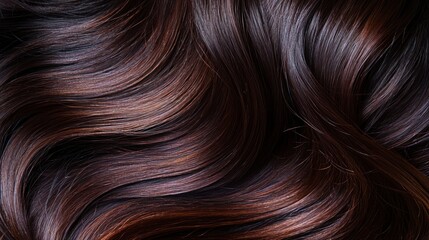 Naklejka premium A brunette woman with deep, rich hair color