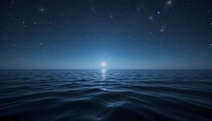 Celestial Reflections: Stars Mirrored on a Midnight Ocean