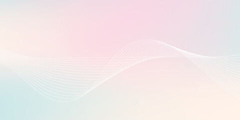 Pastel gradient background with smooth geometric wave pattern in light blue and soft pink. EPS 10