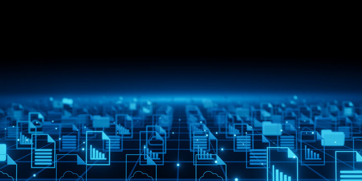 Digital Document Management Data Network Background