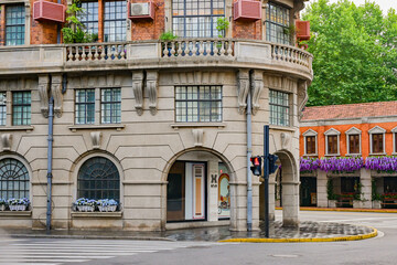 Obraz premium 上海・武康大楼（旧フランス租界）