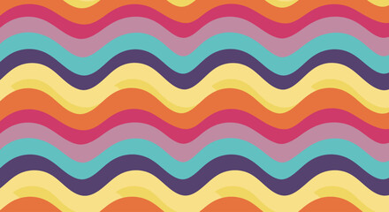 Wavy Pastel Stripe Background – Soft Abstract Flowing Color Pattern