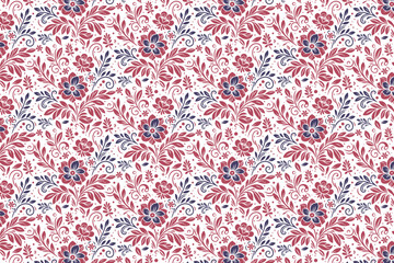 stylish seamless wrapping paper texture.one line floral fashion doodle.fabric sketch minimalism flower design.repeat pattern home textile table top.print hand drawn simplicity

