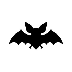 Vampire bat silhouette vector flat illustration design.