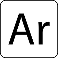 Malagasy Ariary Currency "Ar" - Rounded Square Outline Icon