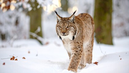 Lynx in Frosted Forest