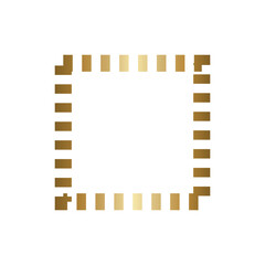 Gold Square Dotted Border Design