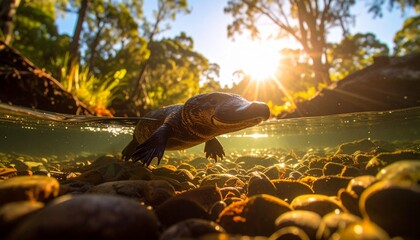 Platypus in Stream