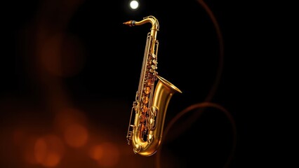 Obraz premium saxophone on black background