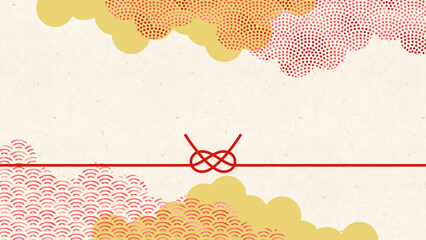 Japanese pattern frame-8　和柄で和風モダンな背景。日本風なフレーム。水彩の和柄がきれいな壁紙。