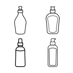 line art botol bundle design