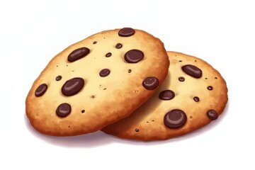 Delicious Chocolate Chip Cookies Close Up Image