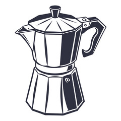 silhouette kettle on white background