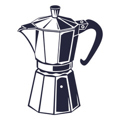 silhouette kettle on white background