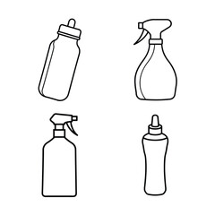 line art botol bundle design