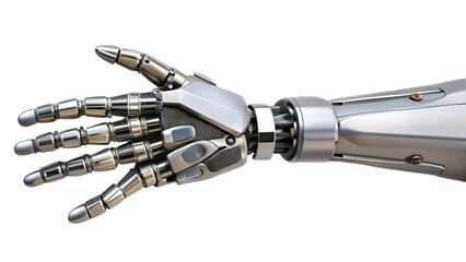 Robotic hand separation isolated on a transparent background