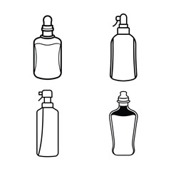 line art botol bundle design