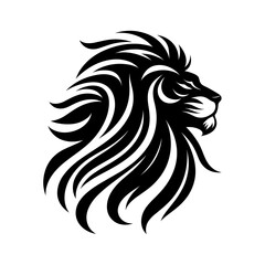 Obraz premium Lion head vector in stylized tribal form