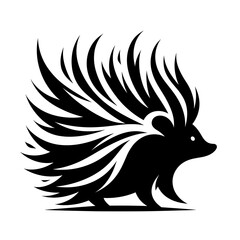Obraz premium Tribal hedgehog vector with stylized spines