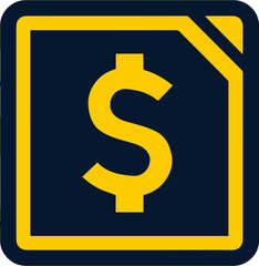 Obraz premium Dollar sign icon inside document symbolizing finance concept