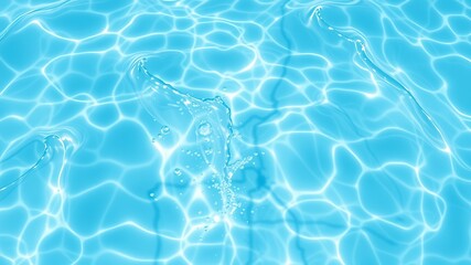 Obraz premium Clear blue water surface texture with subtle ripples and light reflections creating an abstract summer background ideal for design projects.