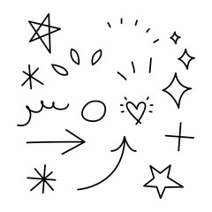 hand-drawn arrow graphic art, arrow line element design symbol, printable poster