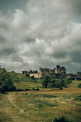 Alnwick Castle with Rolling Countryside in the Foreground, Northumberland