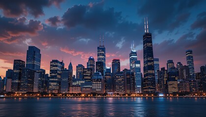 Obraz premium Chicago Horizon - Urban Background Image