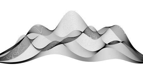 Abstract wave element for design. Digital frequency track equalizer geography grid Vector illustration.