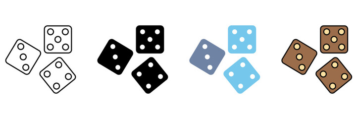DICE concept line icon. Simple element illustration.