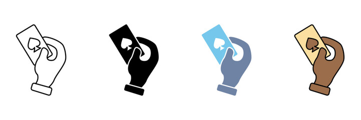 PLAYING CARDS concept line icon. Simple element illustration.