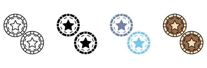 TOKENS concept line icon. Simple element illustration.
