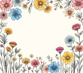 Floral Pattern Background - Beginner Drawing Design
