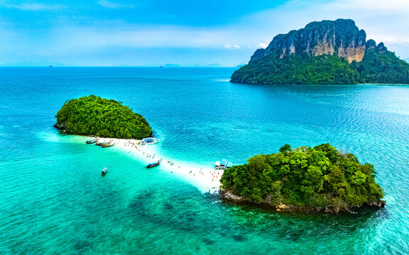 Aerial view of Thap Island near Krabi, Thailand