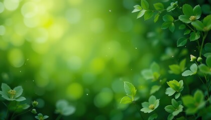 Obraz premium Natural Green Flower Pattern for Backgrounds