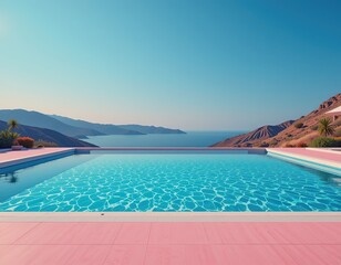 Fototapeta premium Stylish Zepeto Pool Background - Modern Design Concept
