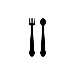 Elegant Fork and Spoon Icon  A Simple Vector Graphic for Restaurant Menus and Culinary Designs